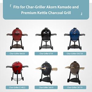 SHINESTAR 6755 Grill Cover for Char-Griller Akorn Kamado and Premium Kettle Charcoal Grill, Heavy Duty Waterproof Kamado Grill Cover, Black