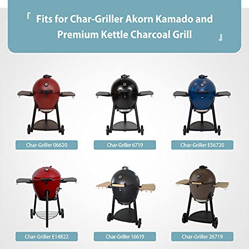 SHINESTAR 6755 Grill Cover for Char-Griller Akorn Kamado and Premium Kettle Charcoal Grill, Heavy Duty Waterproof Kamado Grill Cover, Black