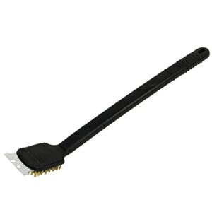chef craft select long grill brush, 17.5 inches in length, black