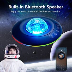 NXENTC LED Star Projector, Galaxy Lighting UFO Light Projector Star Light Lamp with Remote, Bluetooth Speaker and Timer Night Light Projector for Kids, Adults, Gaming Room, Home Theater