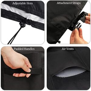 Kamado Cart Grill Cover Heavy Duty Weather Resistant Akorn Kamado Cart Grill Cover Black, 45" L x 30" D x 47" H