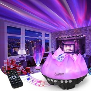 northern lights aurora projector – airivo star projector for kids adults, galaxy projector bluetooth speaker white noise, night light projector for bedroom,kids room, party, ceiling