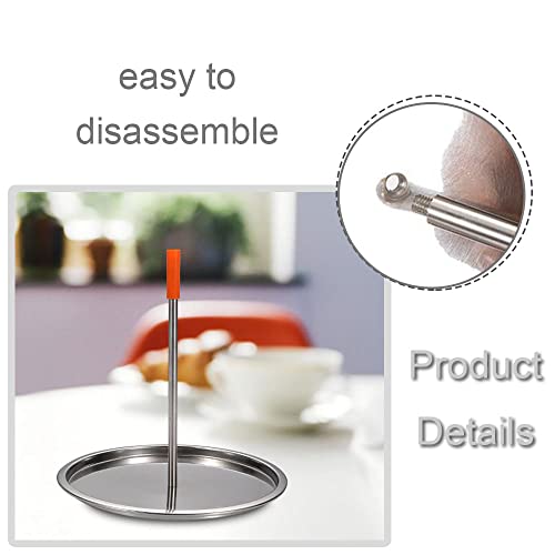 Vertical Skewer Al Pastor Skewer for Grill Stainless Steel Chicken Roaster Stand Brazilian Barbecue Skewer Stand Removable Grilling Rack with Drip Tray for Steak, Whole Chicken, Meat