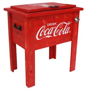 leigh country cp 98100 coca cola vintage cooler, 54-quart, red