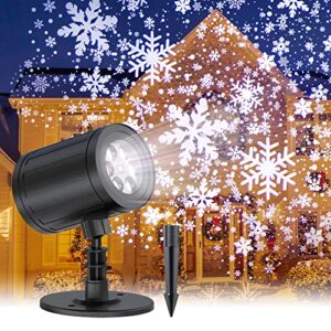 barhootao christmas projector lights outdoor snowflake projector lights outdoor waterproof led landscape projection rotating snowflake projector decorative lighting for xmas house party holiday