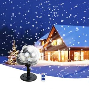 christmas snowfall projector lights, censinda waterproof holiday projection light for indoor outdoor, white snow fall decorative lights with remote & timer for xmas,party,wedding,holiday decor