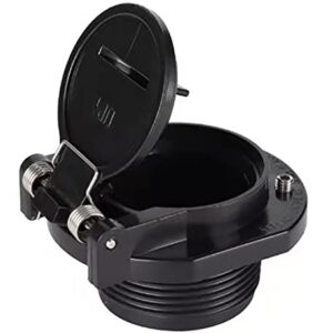 ATIE Pool Free Rotation Snap-Lock Vacuum Vac Lock Safety Wall Fitting W400BBKP/600-2201 for Zodiac, Hayward, Pentair Suction Pool Cleaners (Black)