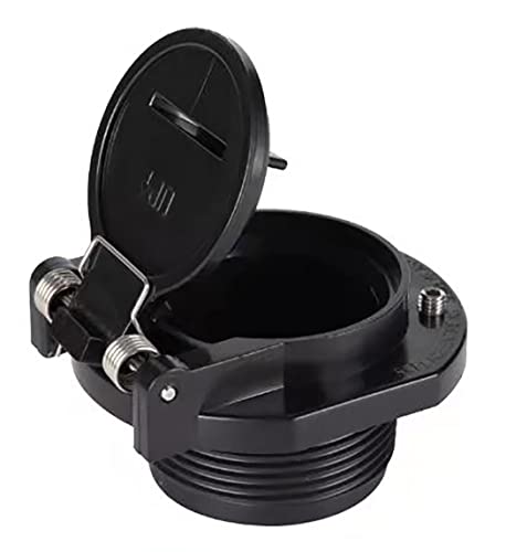 ATIE Pool Free Rotation Snap-Lock Vacuum Vac Lock Safety Wall Fitting W400BBKP/600-2201 for Zodiac, Hayward, Pentair Suction Pool Cleaners (Black)