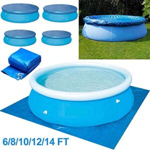 sportuli Round Swimming Pool Solar Cover,Durable Dustproof Rainproof Pool Cover for Inflatable Family Pool Paddling Pools (8ft)