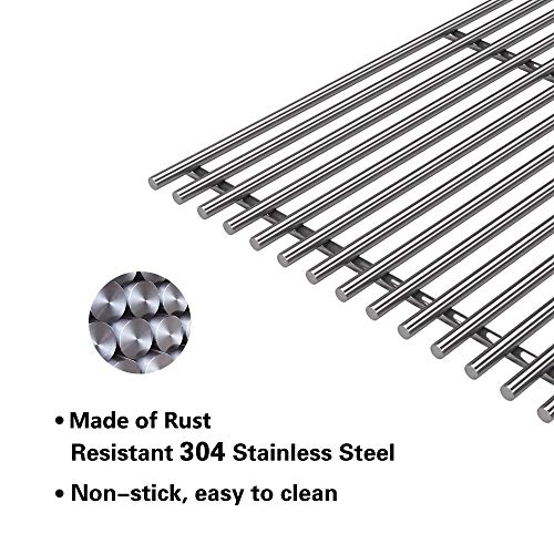 Votenli S6876C (3-Pack) 16 7/8" Stainless Steel Cooking Grid Grates for Charbroil 463420509,463460708,463460710,463461613, 463461614, 466420909,463420508,466420911,463440109B Master Chef 85-3065-6