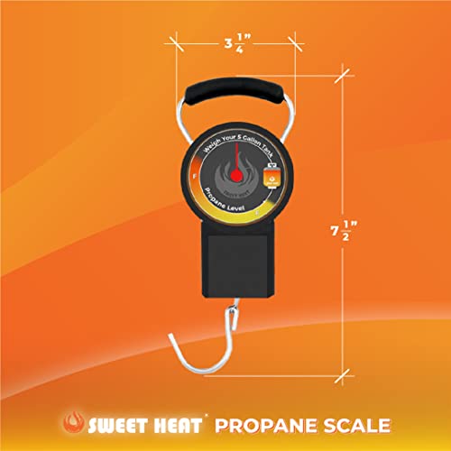 Sweet Heat Propane Scale - Lift and Check, Quick Review Gauge Compatible with All Standard North American 20lb Propane Tanks