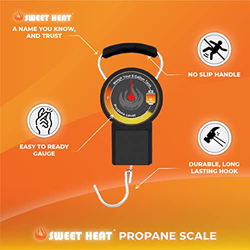 Sweet Heat Propane Scale - Lift and Check, Quick Review Gauge Compatible with All Standard North American 20lb Propane Tanks