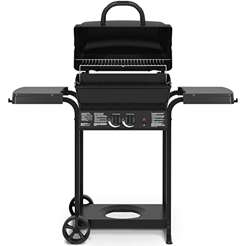 Broil-Mate, 24025BMT, Cast 2-Burner, Liquid Propane Gas Grill, Black