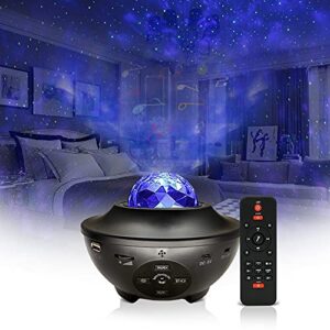 sertuluz galaxy projector light ocean wave projector,3 in 1 starry night light projector bedroom w/led nebula cloud and bluetooth music speaker as gifts decor birthday party wedding bedroom living