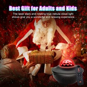 Sertuluz Galaxy Projector Light Ocean Wave Projector,3 in 1 Starry Night Light Projector Bedroom w/LED Nebula Cloud and Bluetooth Music Speaker As Gifts Decor Birthday Party Wedding Bedroom Living