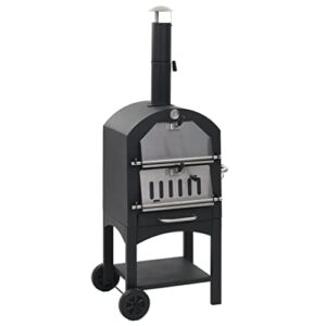 charmma charcoal fired outdoor pizza oven with fireclay stones heavy duty outdoor oven for pizzas,bread,cakes or pies bbq oven smoker with built-in thermometer