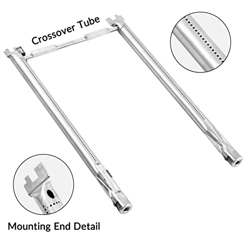 SHINESTAR Grill Burner Replacement for Weber Spirit & Spirit II 200 Series, Spirit E/S-210 (Front-Mounted Control), Durable Stainless Steel, 18-Inch Long, Part # 69785