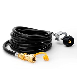 stanbroil 12 ft propane regulator hose with standard 3/8″ quick disconnect for mr. heater big buddy indoor/outdoor heater