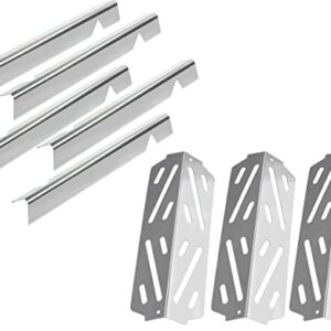 Hongso 17-1/8" Flavorizer Bars and 12-1/2" SS Heat Deflectors for Weber Genesis II 310, Genesis II LX 340, 300 Series (2017 and Newer)