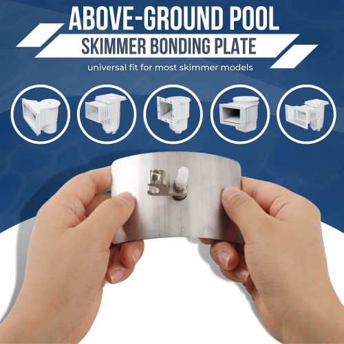 Above-Ground Pool Skimmer Water Bonding Plate Kit - Compliant Pool Water Equipotential Bonding