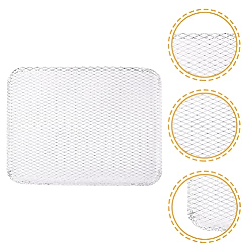 Luxshiny BBQ Grill Mesh Mat: 10Pcs Disposable Aluminum Grill Topper Broiler Net Pans Non-Stick Cooking Grid Grates Pad Baking Tools for Outdoor Camping Barbeque Picnics Backpacking Backyards