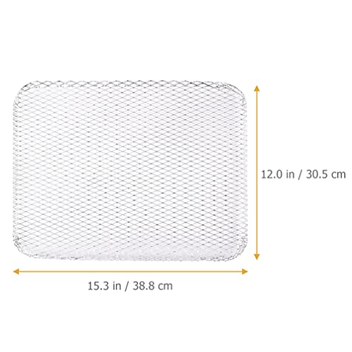 Luxshiny BBQ Grill Mesh Mat: 10Pcs Disposable Aluminum Grill Topper Broiler Net Pans Non-Stick Cooking Grid Grates Pad Baking Tools for Outdoor Camping Barbeque Picnics Backpacking Backyards