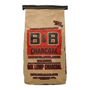 b&b charcoal oak lump charcoal, 4540 gr