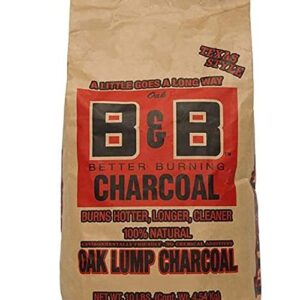 B&B Charcoal Oak Lump Charcoal, 4540 GR