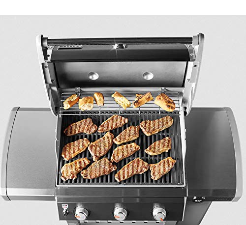 Uniflasy 7524 Cooking Grates for Weber Genesis E and S 300 Series, (19.5 x 12.9 x 0.5) Genesis E310 E320 E330 S310 S320 S330 Gas Grill, Genesis Grill Parts Replacement Cast Iron Grill Grates, 7528