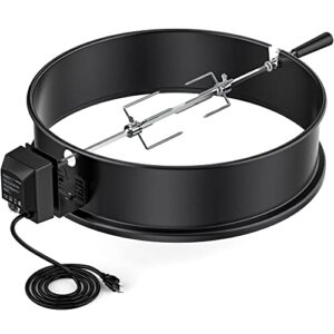 onlyfire rotisserie ring kit for weber 22-1/2-inch charcoal kettle grill and other similar models