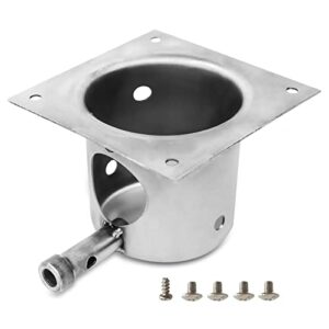 qulimetal fire burn pot replacement parts for pit boss and traeger pellet grill burner, upgraded firepot with screws