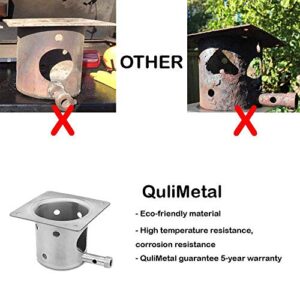 QuliMetal Fire Burn Pot Replacement Parts for Pit Boss and Traeger Pellet Grill Burner, Upgraded FirePot with Screws