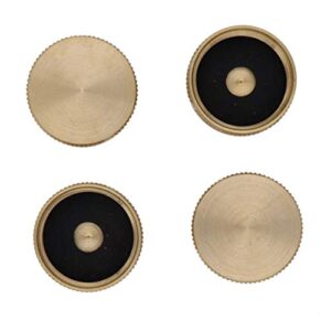 KEXMY Meter Star Pack of 4 Universal Camping Solid Brass Cap 1 LB Propane Bottle Cap Small Gas Tank Cylinder Cap - 4 pcs