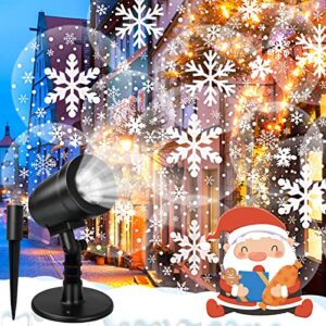 christmas projector lights outdoor, waterproof snowflake projector light decorations, led christmas decoration lights holiday projector light for outdoor, indoor, house, wall