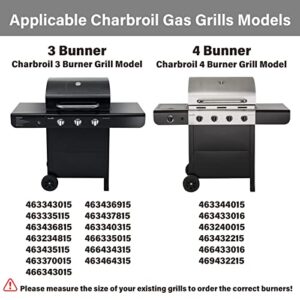 GARNETIN Grill Replacement Parts 3 Burner for Charbroil Advantage Series 463344015, 463343015, 463433016, 463240015, 463432215, Heat Tent Carryover Tube Electrode Gas Grill Parts for Charbroil