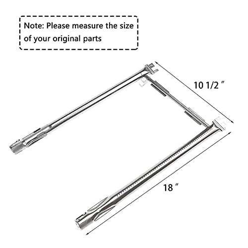 Hisencn 69785 Stainless Steel Burner Tubes Pipe, 7642 Grill Igniter for Weber Spirit 210, Spirit E-210, S-210, Gas Grill Models with Up Front Controls