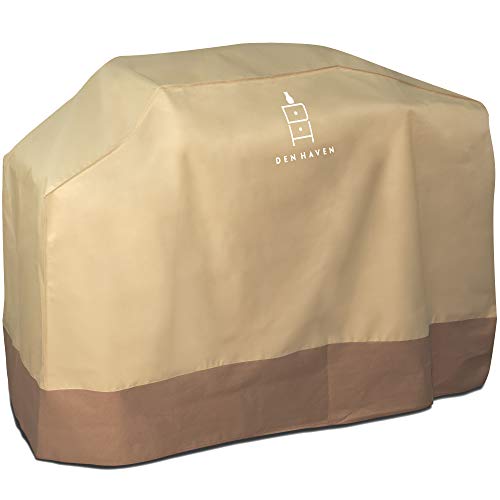 Den Haven Large 71 Inch Barbeque Grill Cover - Outdoor Charbroil, Gas & Coal Grill Cover for Nexgrill, Webber, Broil King, Huntington and Other Popular Brands - Tan/Brown