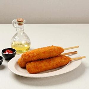 KingSeal Bamboo Wood Corn Dog Skewers, Sticks, 8.75 Inches, 5mm diameter, Commercial Bulk Pack - 1000 Count