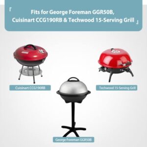 SHINESTAR Waterproof Small Round Grill Cover - Fits George Foreman, Techwood, Cuisinart, Homewell Electric Grills, Weber Jumbo Joe Charcoal Grill and More - 19.2" Diameter x 17.6" Height