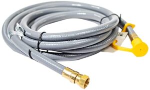 blackstone 5019 propane to natural gas conversion kit 10 ft. x 3/8″ hose, 7mm wrench, 2 orifices, quick connect adapter perfect for bbq, grill, pizza oven, patio heater(fits select models), gray