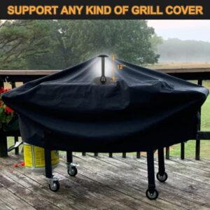 TBTeek Grill Griddle Cover Support Pole for Outdoor Small BBQ Gas Grill Table Covers, Prevent Water Pooling and Collecting Debris, Fits All inch Blackstone Weber Char-Broil Outdoor Grill Rack Covers