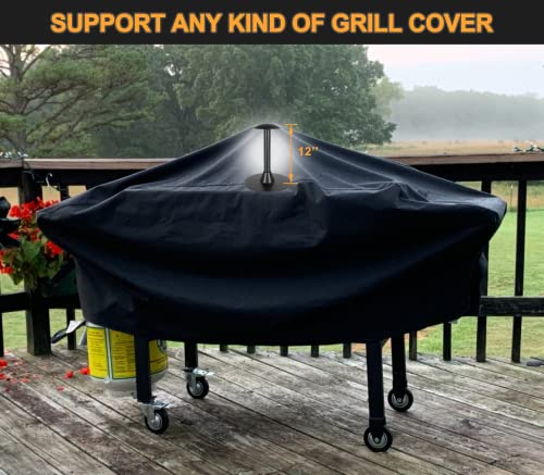 TBTeek Grill Griddle Cover Support Pole for Outdoor Small BBQ Gas Grill Table Covers, Prevent Water Pooling and Collecting Debris, Fits All inch Blackstone Weber Char-Broil Outdoor Grill Rack Covers