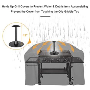 TBTeek Grill Griddle Cover Support Pole for Outdoor Small BBQ Gas Grill Table Covers, Prevent Water Pooling and Collecting Debris, Fits All inch Blackstone Weber Char-Broil Outdoor Grill Rack Covers