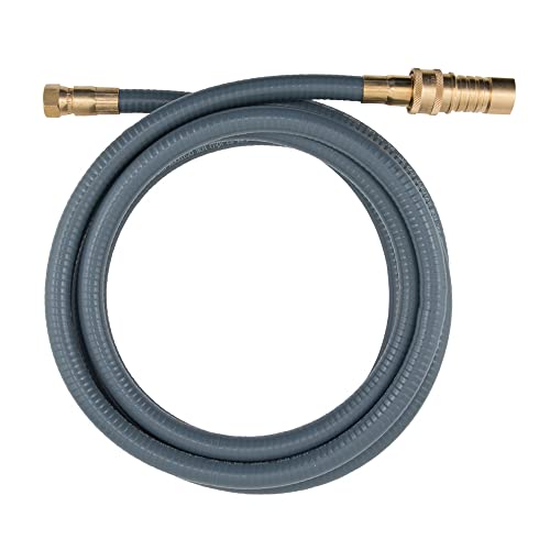 Dormont Quick Disconnect 20D-12QD Portable Outdoor Gas Appliance Connector, 3/8 in. OD Ft, 3/8 Inch ID Hose with 3/8 Inch Female NPT x 12 Feet