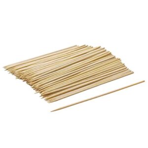 bamboo skewers ,natural bamboo skewers for bbq,corn dog ,skewer,wooden kebab skewers -skewers for fruit kabobs,appetizer, chocolate fountain, cocktail more food (16 inch(100 pack))