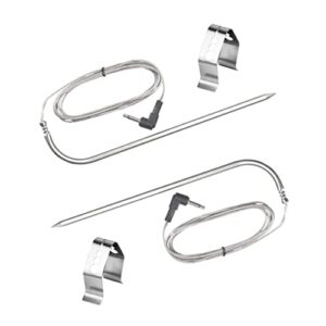 2-Pack Meat Probe Thermometer Compatible with Louisiana Grill/Cuisinart/Oklahoma Joe's Rider Wood Pellet Grill and Smoker