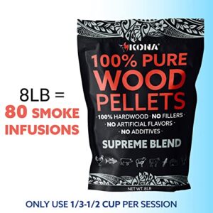 Kona Supreme Blend Smoker Pellets, Intended for Ninja Woodfire Outdoor Grill, 8 lb Resealable Bags