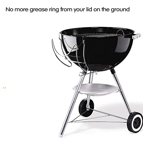 GRISUN Grill Table Shelf and Lid Holder for Weber Kettle Grills 22 Inches, Charcoal Grill Side Table Shelf and Slide a Side Lid Prop, Charcoal Grill Accessories for Weber, (Grill No Included)