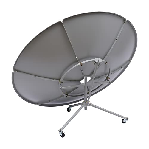 All Season Solar Cooker with Casters, Portable Solar Oven Cooker with Higher Efficiency 800~1000°C, Camping Outdoor Sun Oven Cooking Steaming Cookware