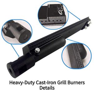 BBQSTAR 3-Pack BBQ Gas Grill Burners 15-13/16 Inches Cast Iron Pipe Burner Replacements for Nexgrill 720-0671, 720-0165, Charbroil Gas Grill Models